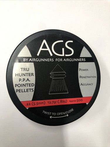 Piombini 5.5mm 22 AGS pointed Effebi Plinking Diabolo Airgun Pellets Shooting