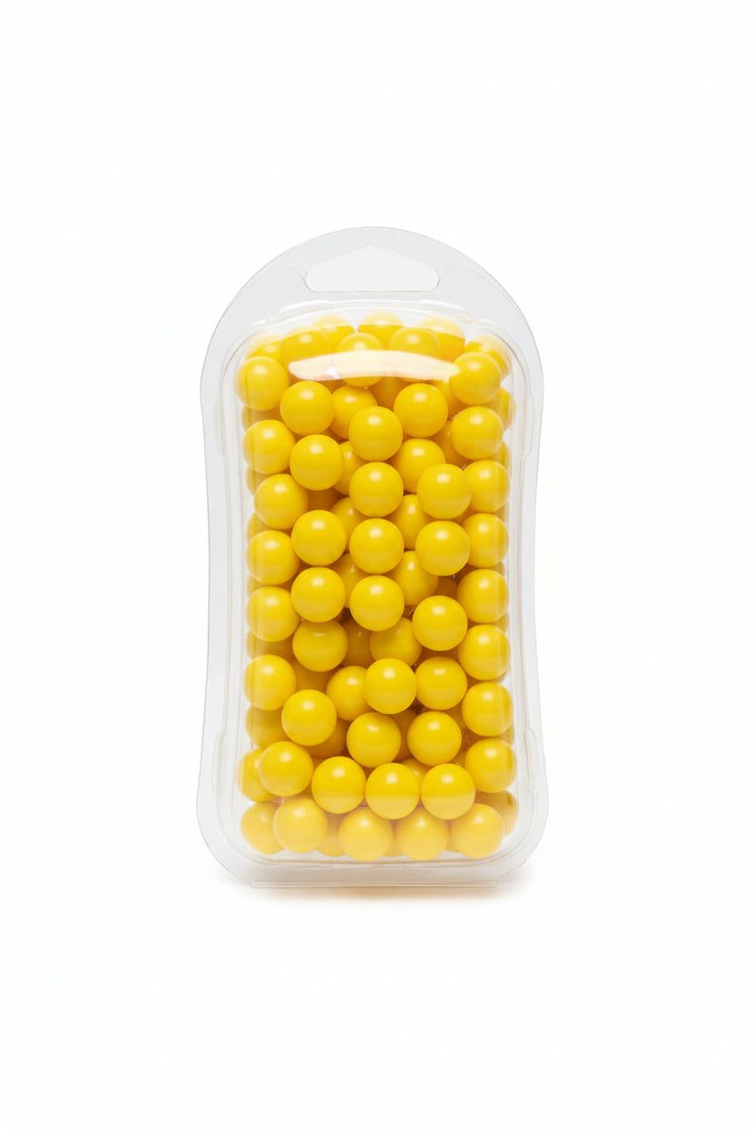 Palle paintball calibro 50 vernice gialla 100pz — compatibili Umarex T4E HDR50 e HDR50