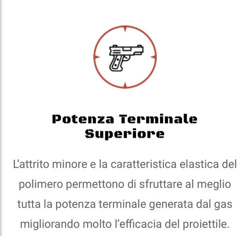 Palle Polimero Round Rocket calibro 50 Ram 110 pz Umarex T4E HDR50 biglie fionda