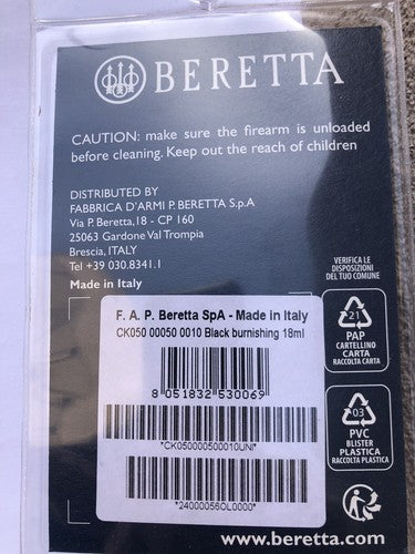 Beretta cold burnisher for steel weapons, black color, DIY burnishing 