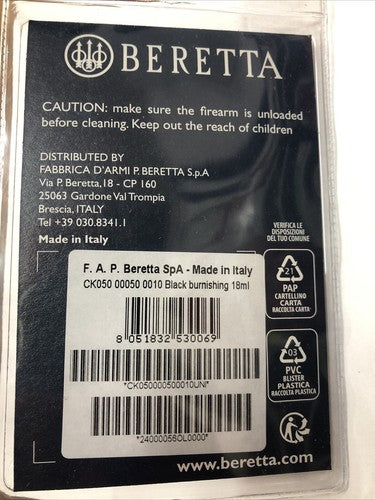 Beretta cold burnisher for steel weapons, black color, DIY burnishing 