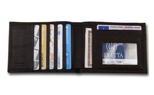 Beretta portafoglio in vera pelle 100% made in italy testa di moro idea regalo