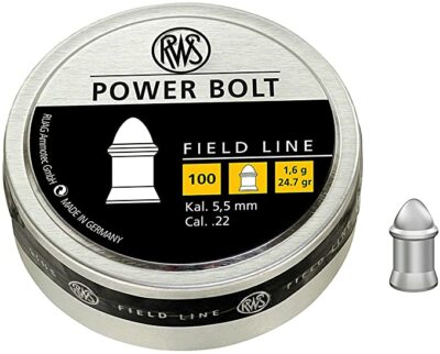 Piombini 4.5mm Rws power bolt carabina aria compressa pellets airgun balines
