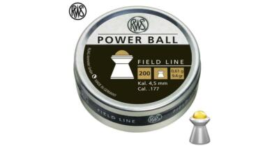 Piombini 4.5mm RWS Power Ball pallini per carabina aria compressa co2 plinking