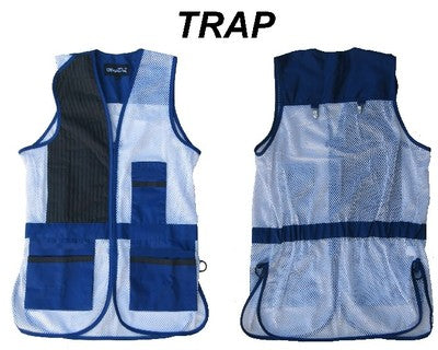 Gilet Tiro a Volo Martiden Taglia 3XL Rete Trap Sporting Compak Blu