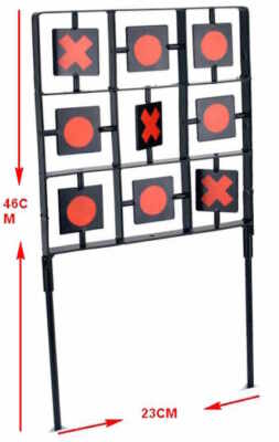 Bersaglio metallico tris gamo per piombini pellets airgun paintball fionda sport