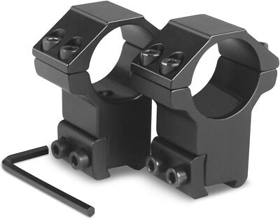 ATTACCHI ALTI ANELLI OTTICA 1" CARABINA ARIA COMPRESSA AIRGUN softair paintball