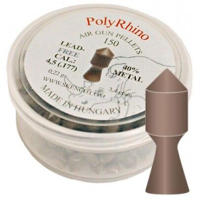 PALLINI PIOMBINI 4,5 SKENCO POLY RHINO DIABOLO CARABINA ARIA COMPRESSA PLINKING