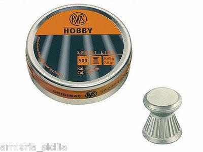 Piombini 4.5mm RWS Hobby pallini per carabina aria compressa co2 plinking airgun