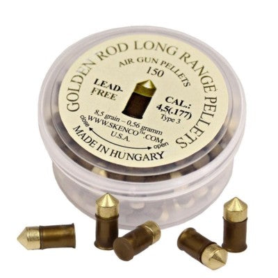 Piombini 4.5mm skenco golden steel carabina aria compressa airgun plinking co2