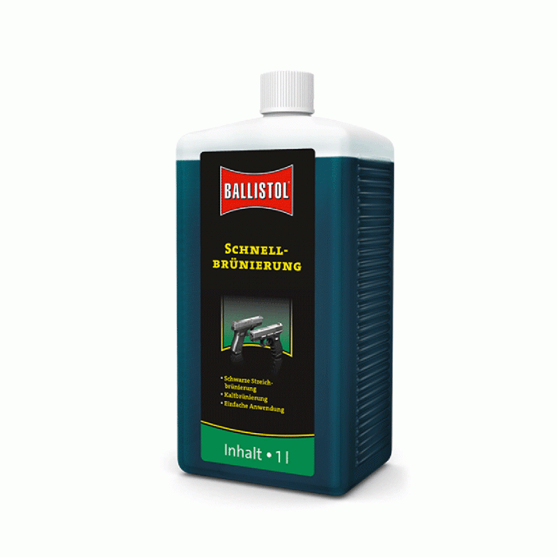 Ballistol Brunitore Freddo 1 Litro Acciaio Nero metalli Professionale Armi