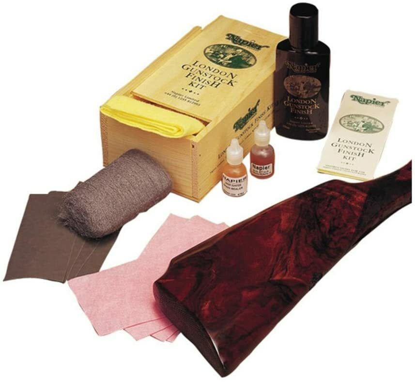 LONDON GUNSTOCK FINISH KIT NAPIER TRU OIL OLIO LEGNO DI ARMI CARABINA FUCILE