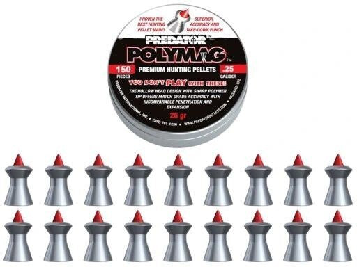 Piombini 6.35mm Jsb predator polymag per carabina aria compressa plinking plombs