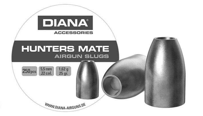 Piombini 5.5mm 22 Diana Hunters Mate Slugs airguns pellets plinking co2 pallini