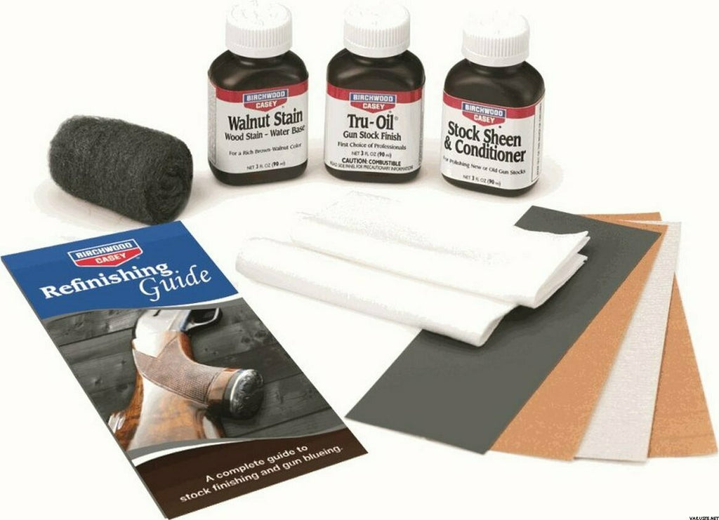 Tru oil Gun Stock Finish Kit Birchwood Casey restauro legno fucile ebanisteria vernice