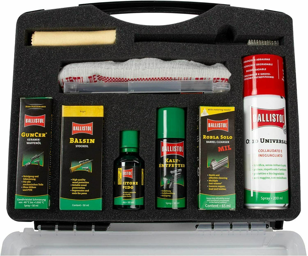Kit Ballistol Manutenzione Armi Completo Olio Brunitore Sgrassatore Solvente
