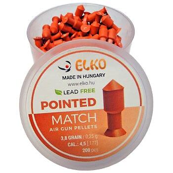 Piombini 4.5mm Elko pointed match per carabina aria compressa airgun pellets