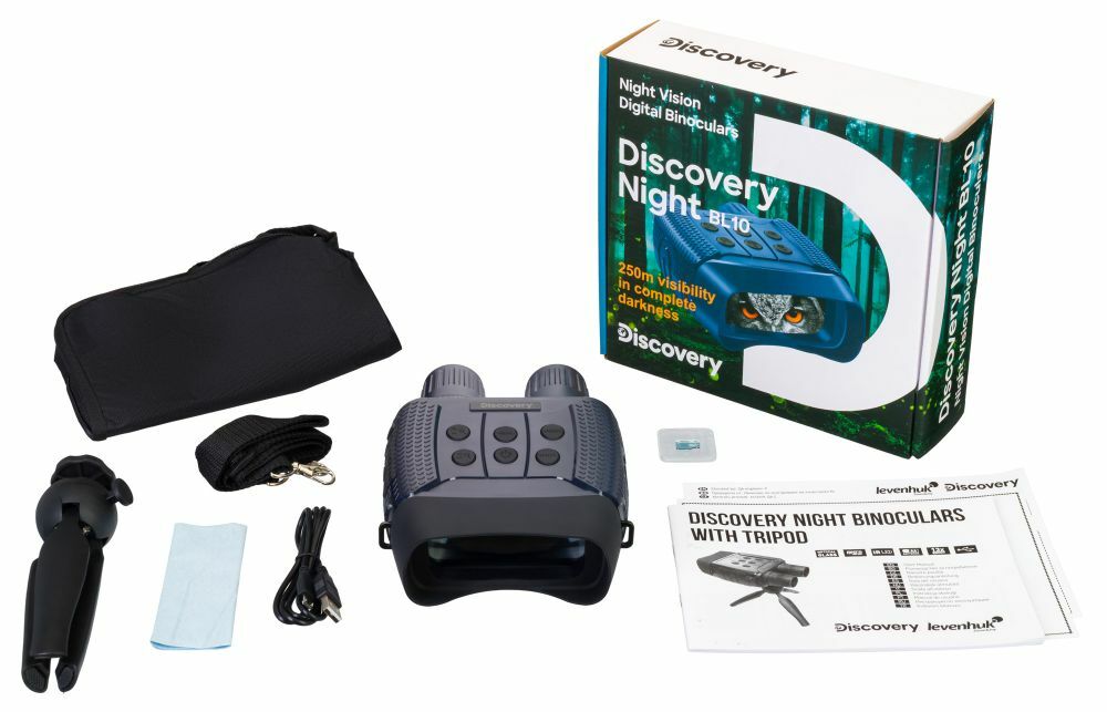 Visore notturno binoculare digitale Discovery Night BL10 con treppiede caccia