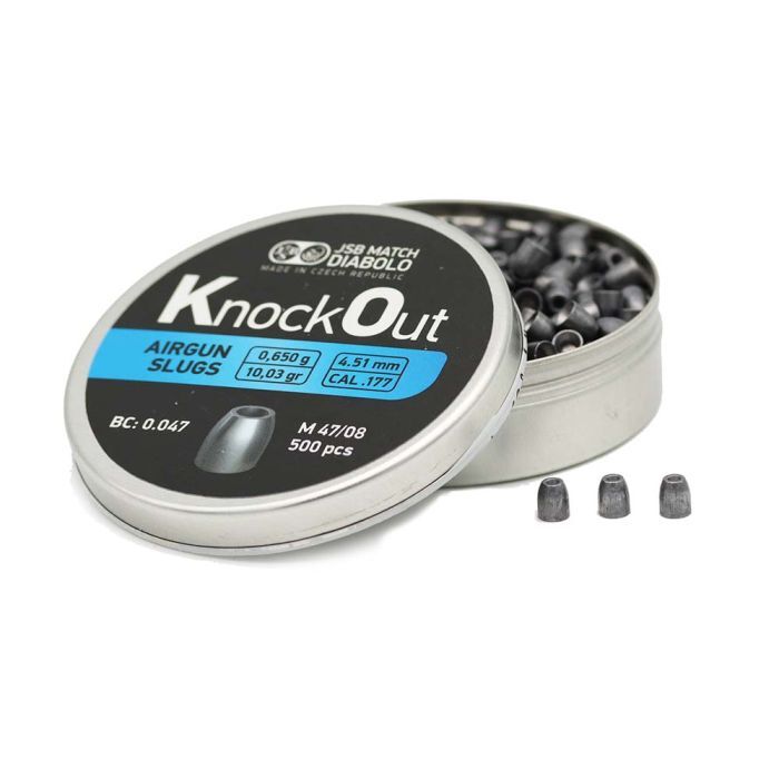 Piombini 4.51mm Jsb KnockOut Slugs per carabina aria compressa plinking plombs