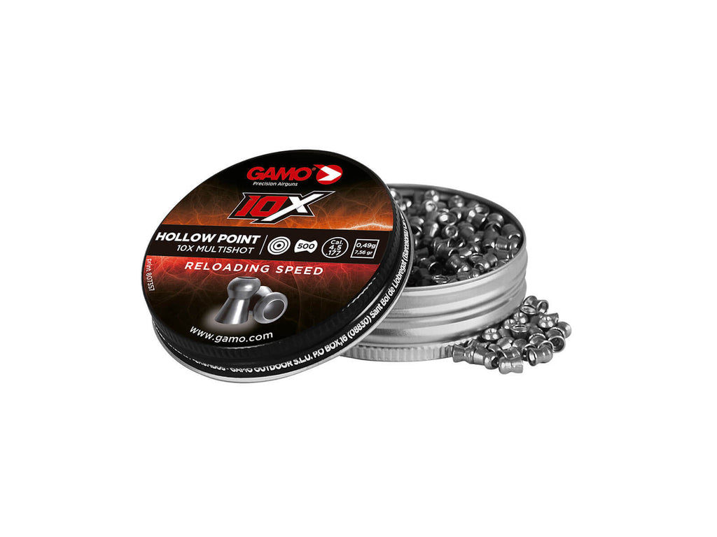 Piombini 4.5mm 177 Gamo 10X Hollow Point plinking airgun pellets balines plombs
