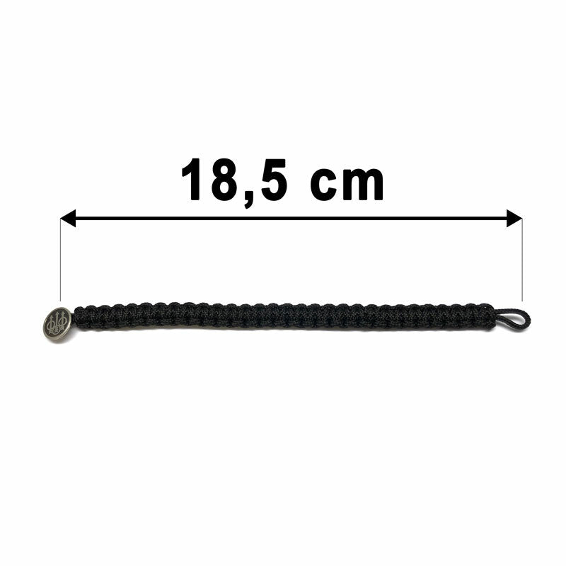 Beretta men's and women's bracelet in black thread with Beretta medallion, gift idea