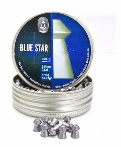 Piombini 4.5mm Bsa blue star per carabiba aria compressa plombs plinking co2