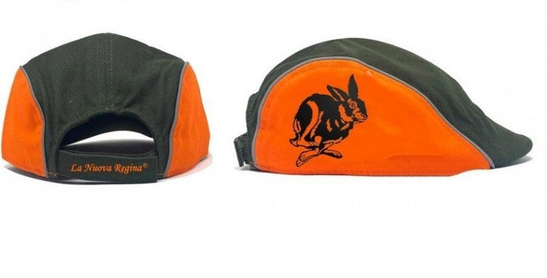 Hunting hat with embroidered running hare, one size, adjustable 