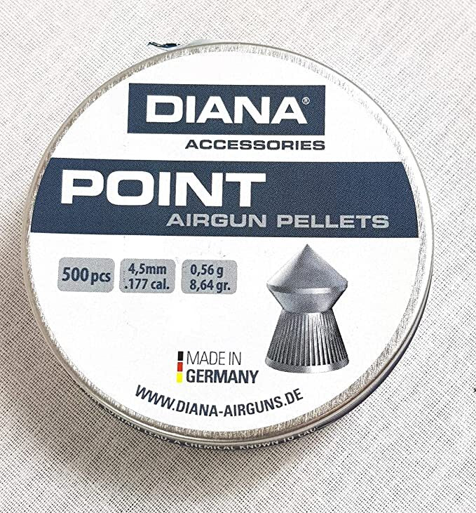Piombini 4,5mm 177 Diana Point airgun pellets plinking pallini aria compressa