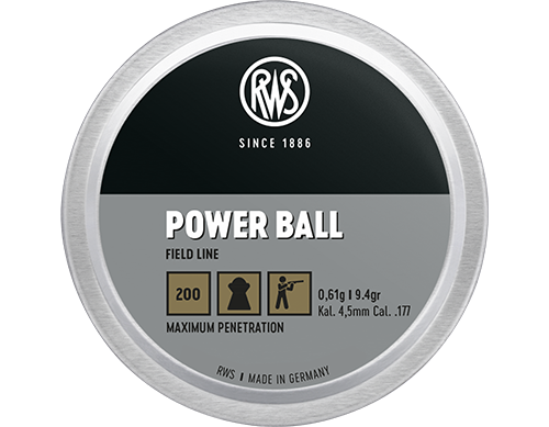 Piombini 4.5mm RWS Power Ball pallini per carabina aria compressa co2 plinking