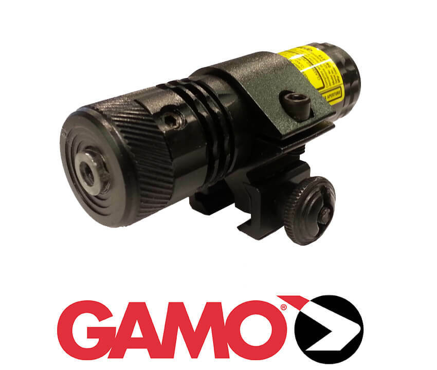Gamo laser rosso mirino CO2 aria compressa - vista frontale con attacco Weaver