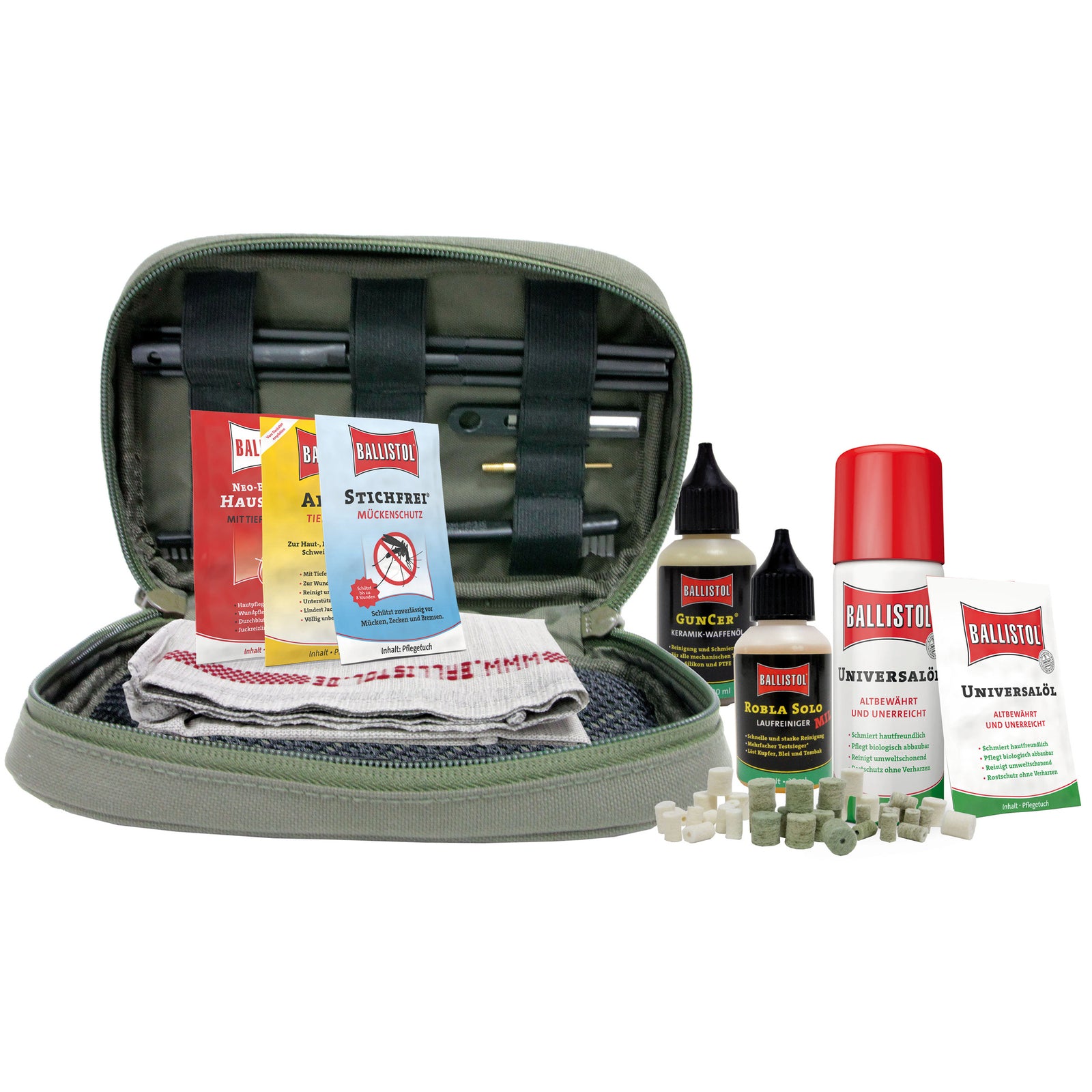 ballistol pouch kit viaggio pulizia armi fai da te poligono esercito idea regalo
