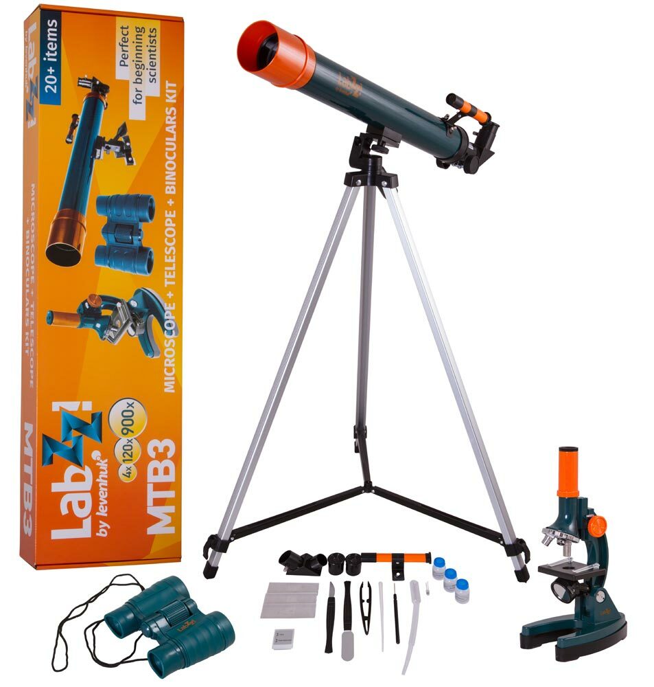 kit telescopio microscopio e binocolo levenhuk labzz mtb3 idea regalo bambino