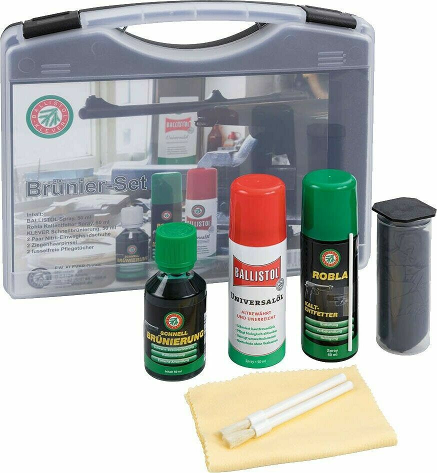 Ballistol kit brunitore a freddo per acciaio metalli restauro armi colore nero