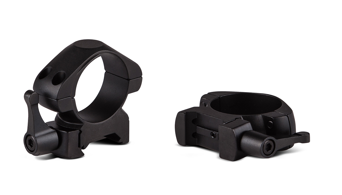 Anelli attacchi a sgancio rapido in acciaio per montaggio ottica tubo da 30 mm