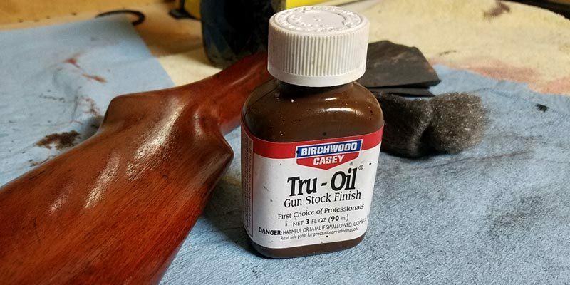 Tru oil wood oil for lutherie, Birchwood Casey Gun Stock guitar restoration
