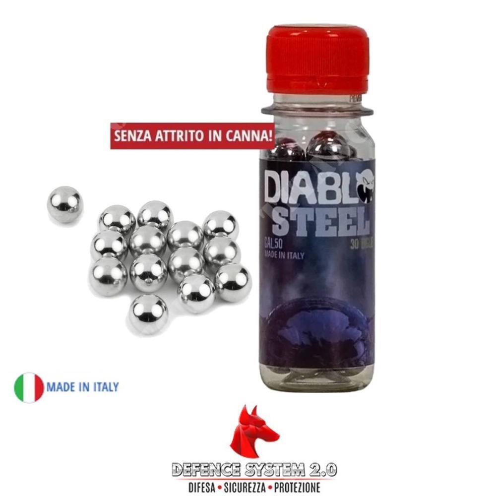 Palle T4E Diablo Steel in acciaio calibro 50 per HDR50 TR50 RAM paintball 55pz Made in Italy - Armeria Sicilia