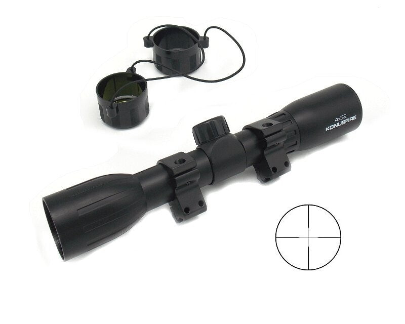 Ottica da mira cannocchiale konusfire 4x32 carabina softair airguns paintball