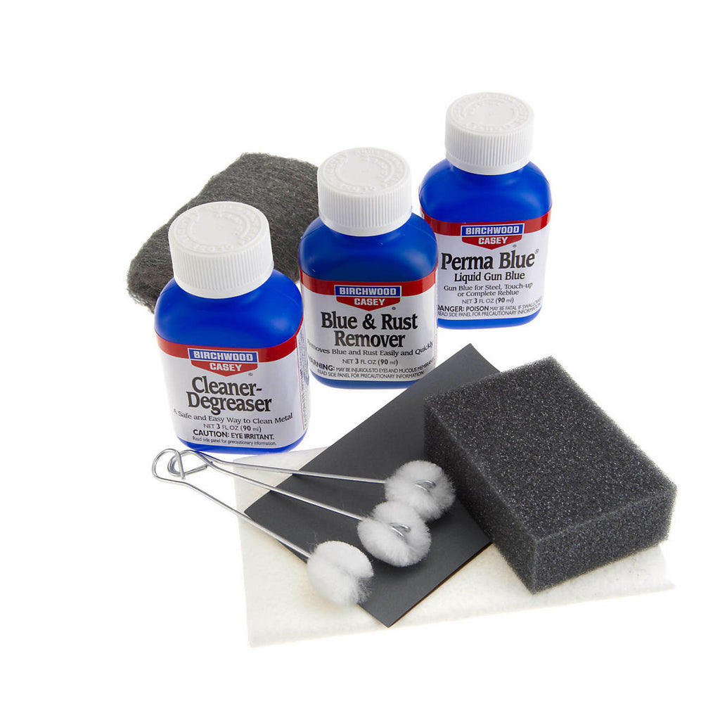 Kit Birchwood Casey Perma Blue Brunitore Freddo Acciaio Armi Fucile Pistola