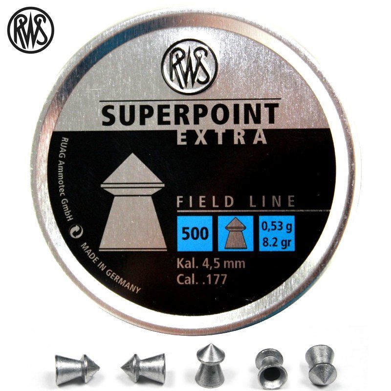 piombini 4.5mm Rws superpoint extra per carabina aria compressa airgun pellets