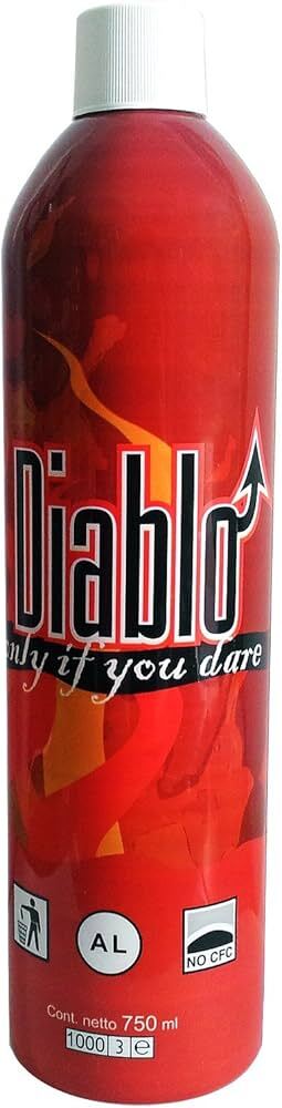 Green gas softair diablo 750 ml al propano potenza superiore airsoft paintball