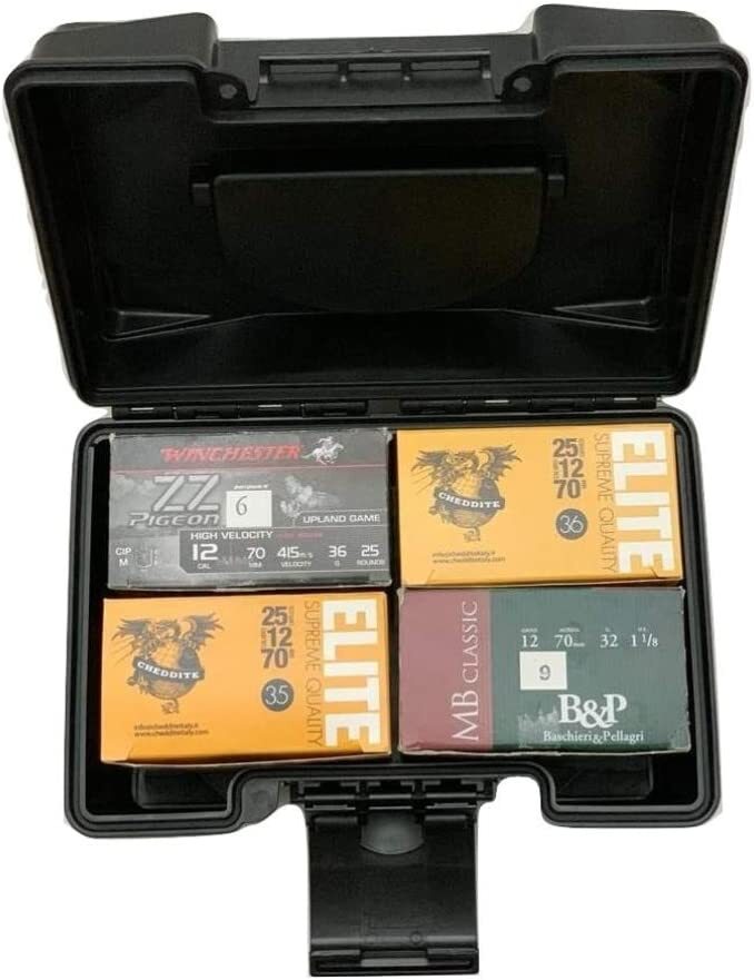 Valigetta Beretta Rigida Porta Cartucce 100pz Cal.12 Nera Polietilene Caccia Tiro
