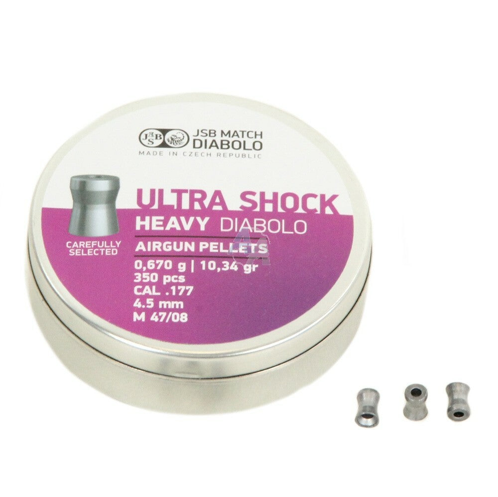 Pallini JSB Ultrashock 4.5mm .177 Hollow Point 0.67g 350pz Carabina Aria