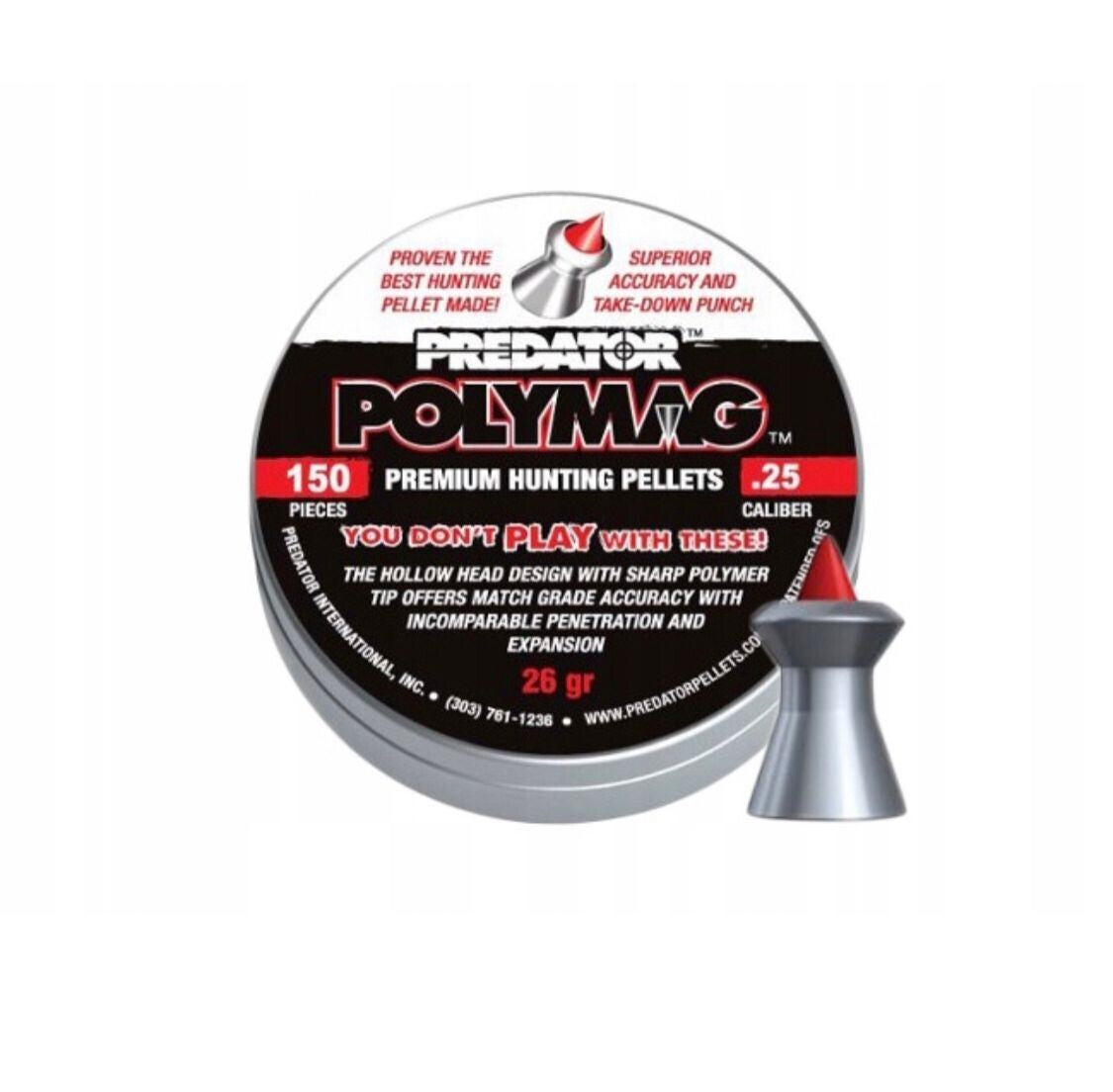 Piombini 6.35mm Jsb predator polymag per carabina aria compressa plinking plombs