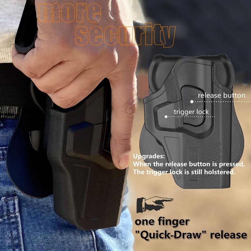 Cytac Fondina Polimero Glock 17 22 31 Gen 1 2 3 4 5 Paddle 360 Estrazione Rapida
