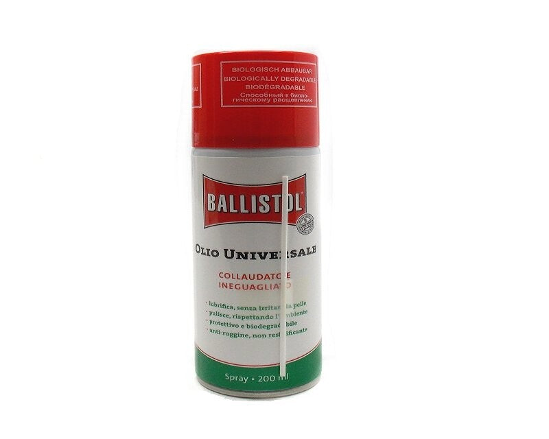 Ballistol spray oil 200 ml for cleaning weapons, fishing wood, and unlocking. 