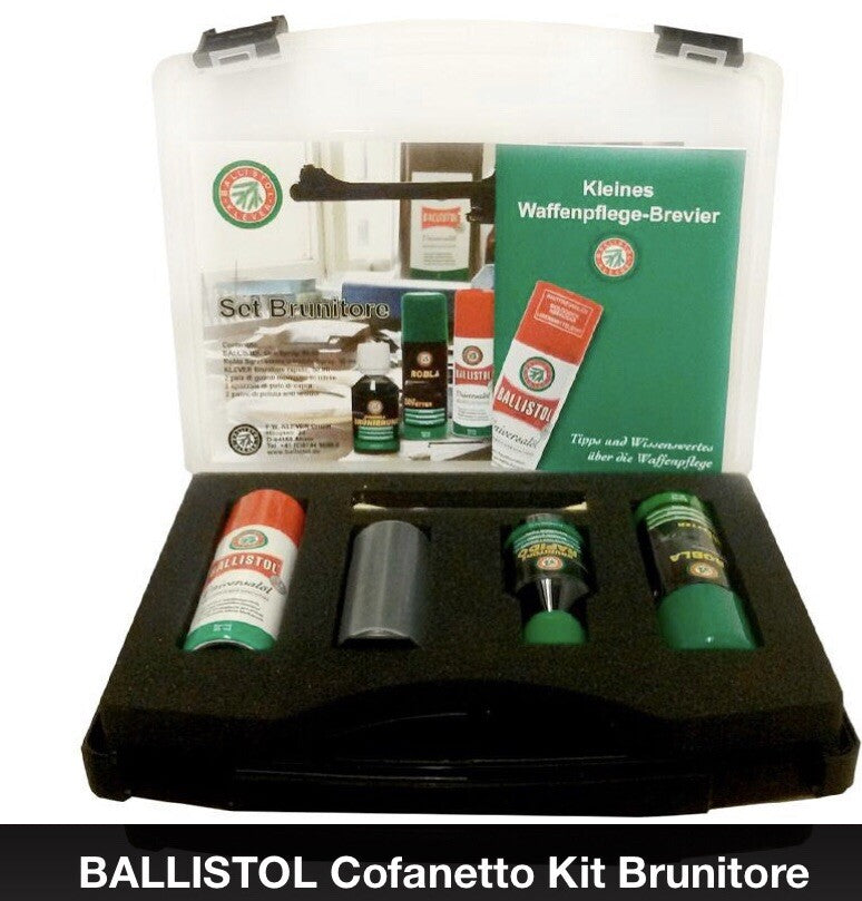 Ballistol cold burnishing kit for steel metals gun restoration black color
