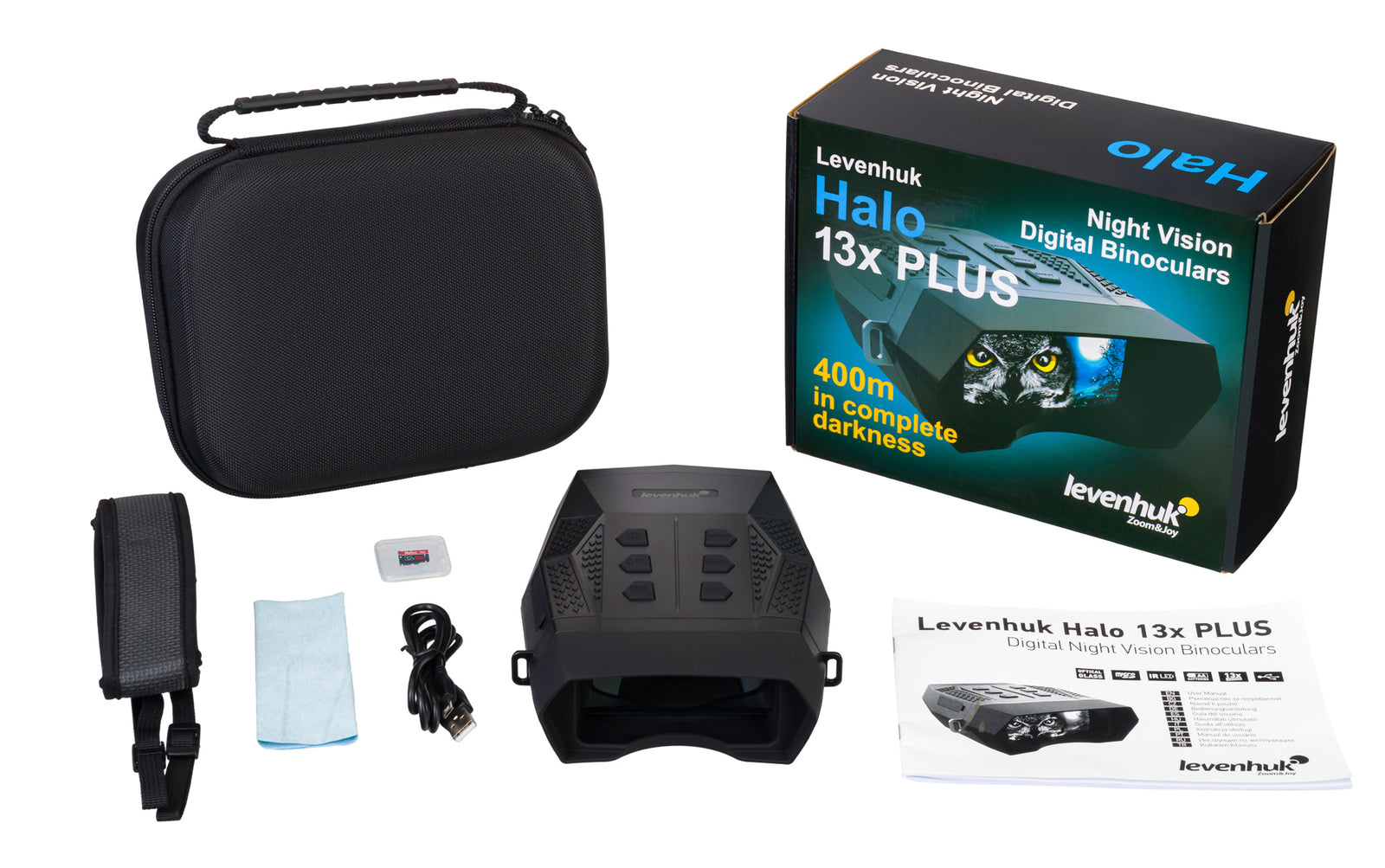 Visore notturno binoculare digitale Levenhuk HALO 13X PLUS e con registratore