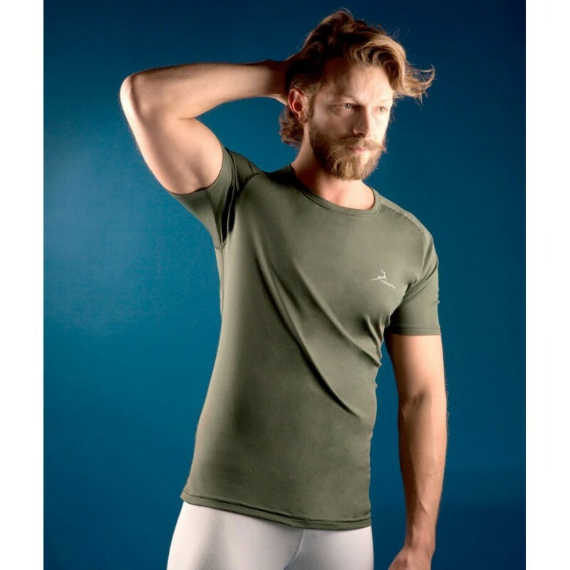 T-SHIRT DA CACCIA MANICA CORTA KONUS PRIMAVERA ESTATE VERDE MILITARE SPORT 0197