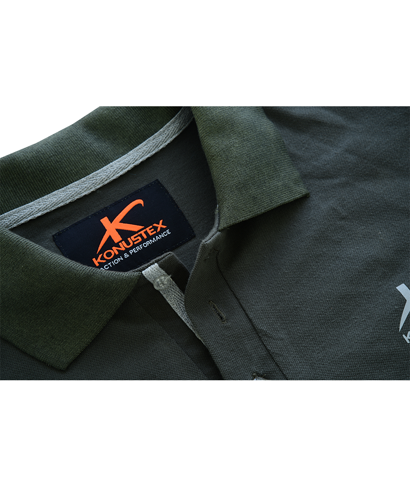 T-shirt manica lunga uomo polo da caccia konustex cotone militare softair pesca