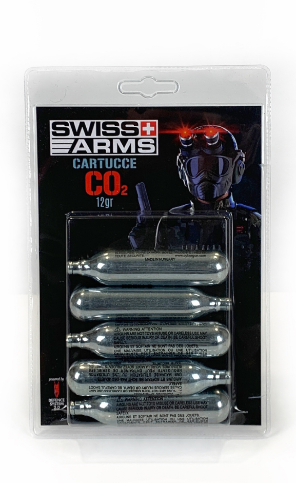 Swiss Arms Bombolette CO2 12g 5pz Aria Compressa Paintball Softair Airgun CO2